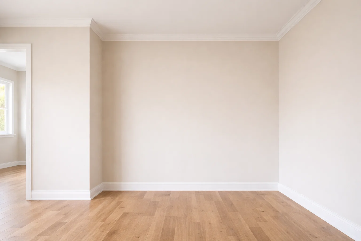 Finished interior wall and ceiling in a residential home with no visible mechanical or energy systems.