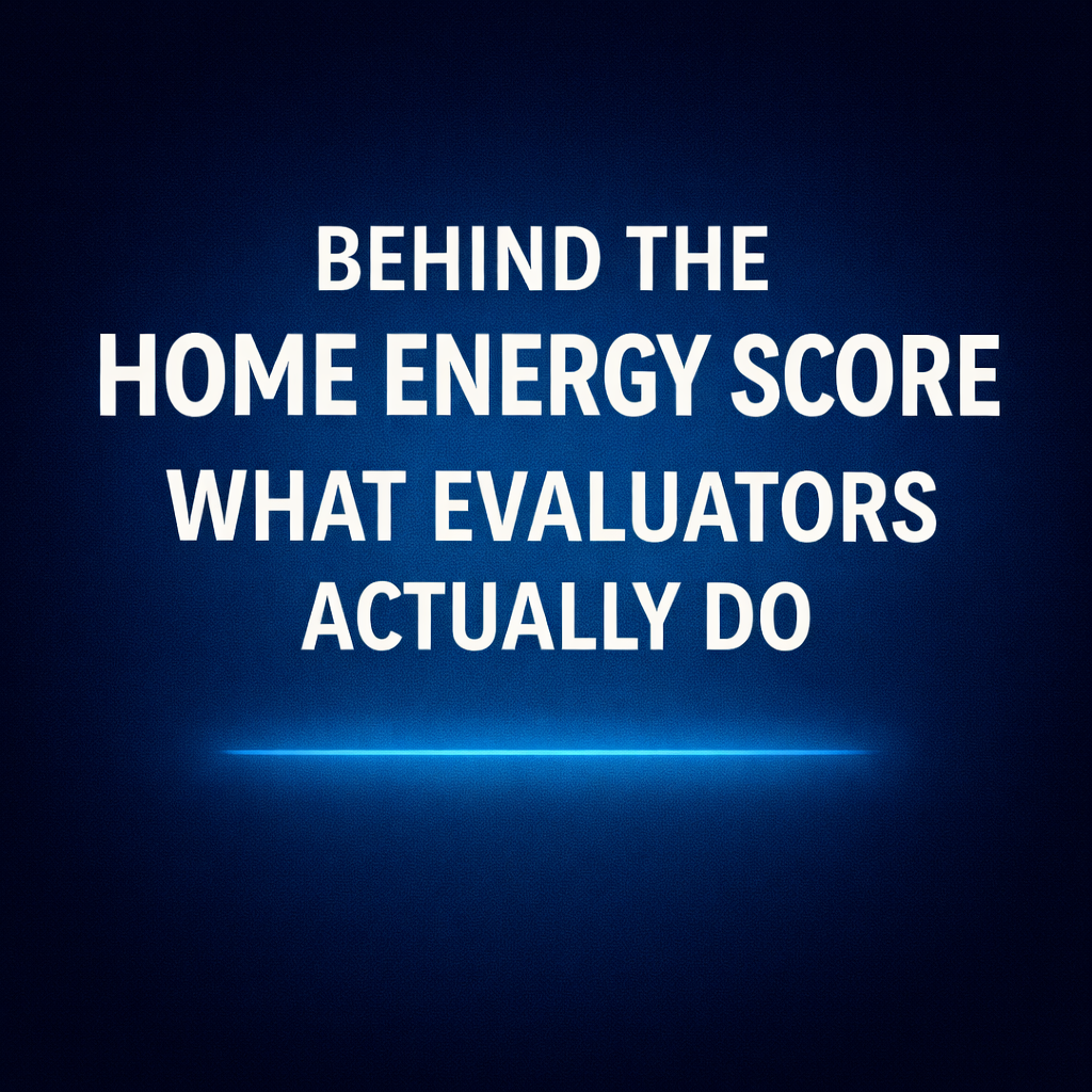 Behind the Home Energy Score: What Evaluators Actually Do